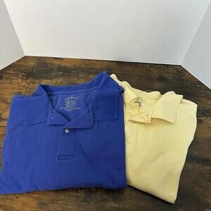 L L Bean Mens Polo Shirt Lot of 2 Size 2XL Cotton Traditional Fit Preppy Casual